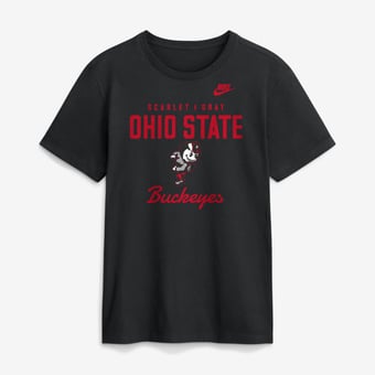 Men's Nike  Black Ohio State Buckeyes Legacy Stacked Established T-Shirt