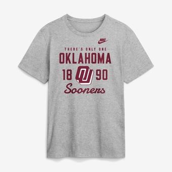 Men's Nike  Gray Oklahoma Sooners Legacy Stacked Established T-Shirt