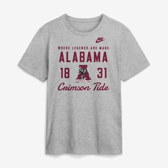 Men's Nike  Gray Alabama Crimson Tide Legacy Stacked Established T-Shirt