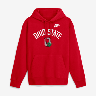 Men's Nike Scarlet Ohio State Buckeyes Legacy Arch Club Hoodie