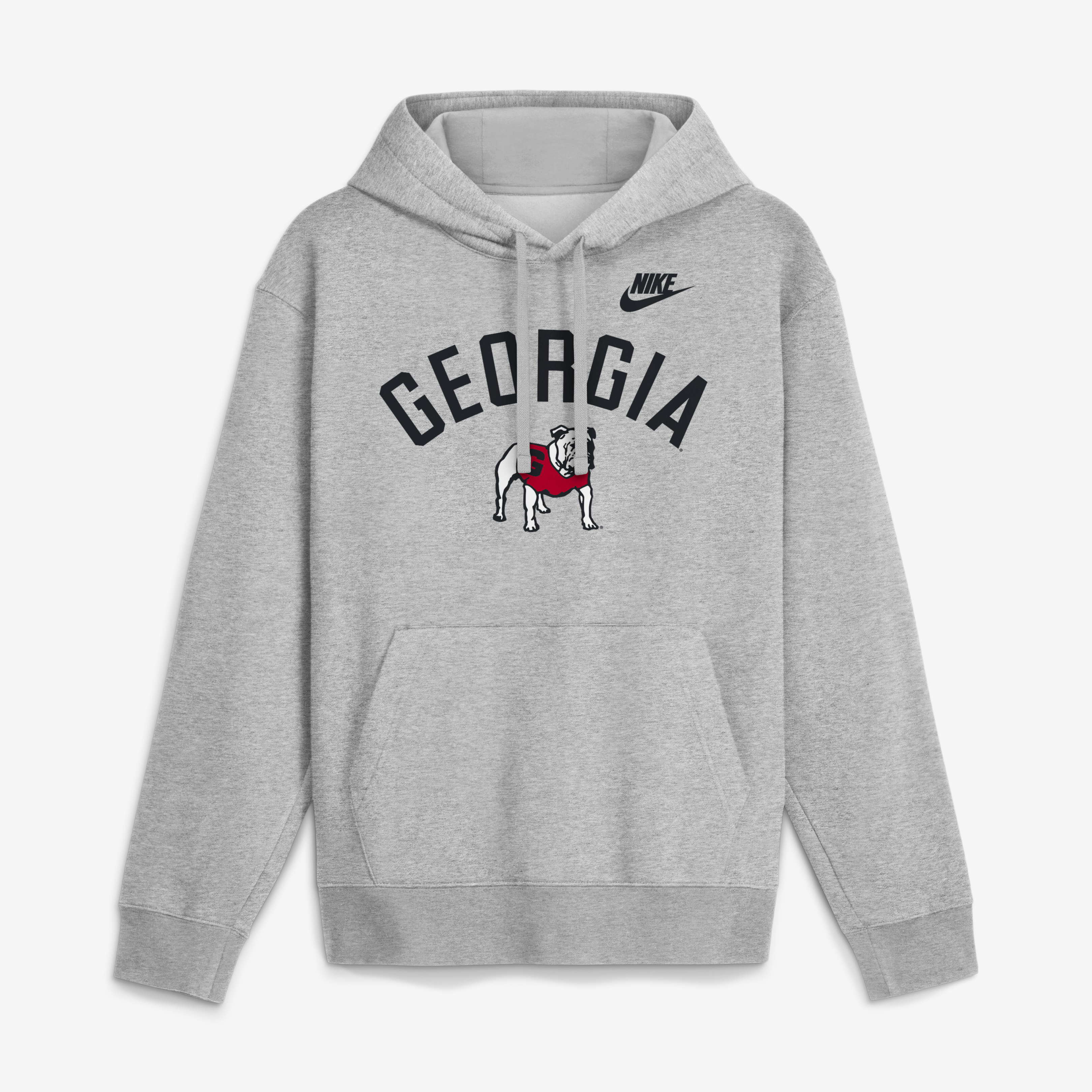 Men's Nike Heather Gray Georgia Bulldogs Legacy Arch Club Hoodie