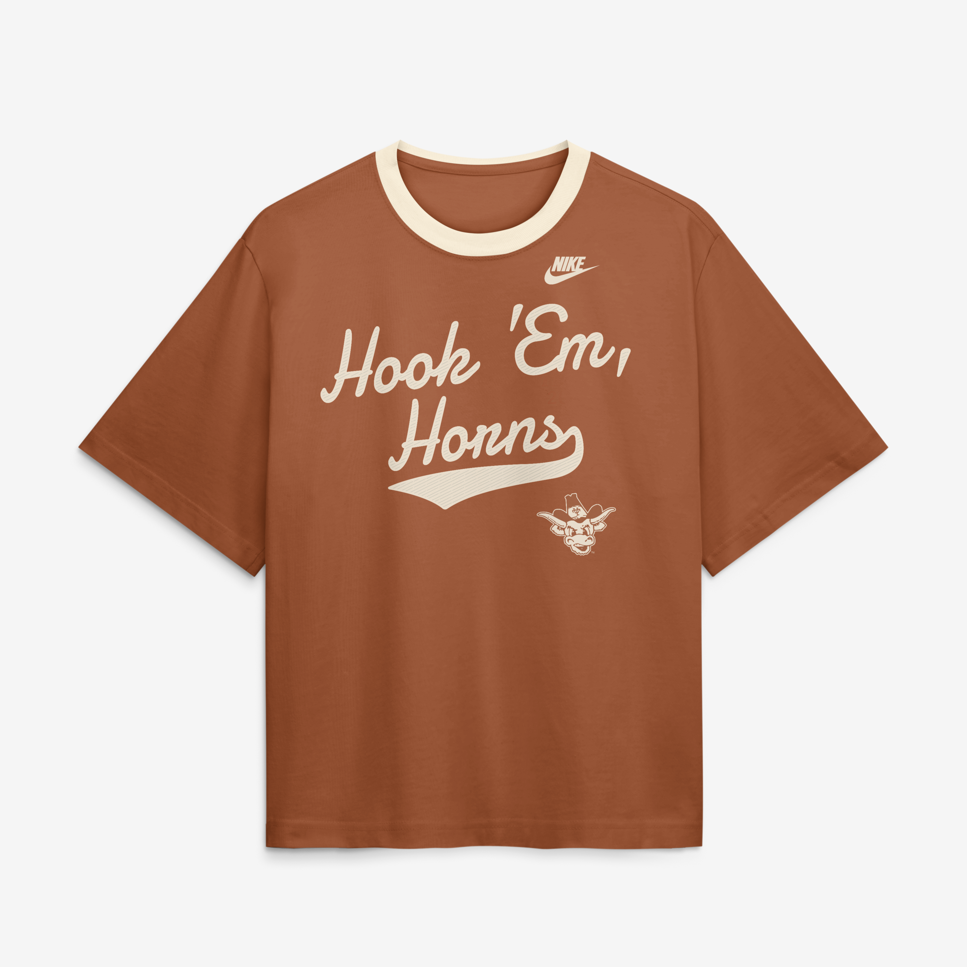 Women's Nike Texas Orange Texas Longhorns Legacy Fight Song Boxy T-Shirt