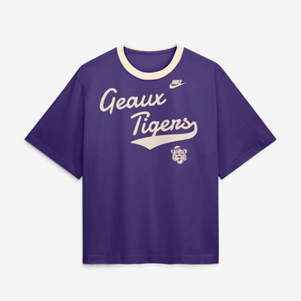 Women's Nike Purple LSU Tigers Legacy Fight Song Boxy T-Shirt