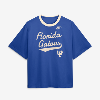 Women's Nike Royal Florida Gators Legacy Fight Song Boxy T-Shirt