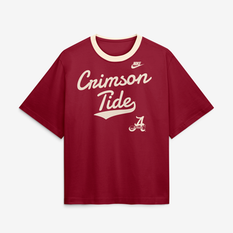 Women's Nike Crimson Alabama Crimson Tide Legacy Fight Song Boxy T-Shirt