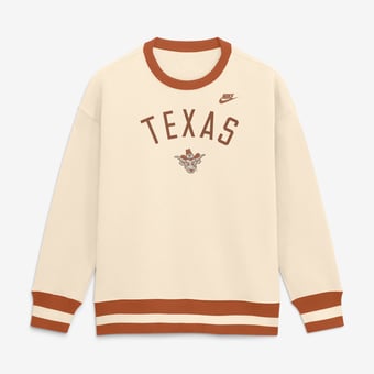 Women's Nike  Natural Texas Longhorns Oversized Legacy Arch Phoenix Sweatshirt