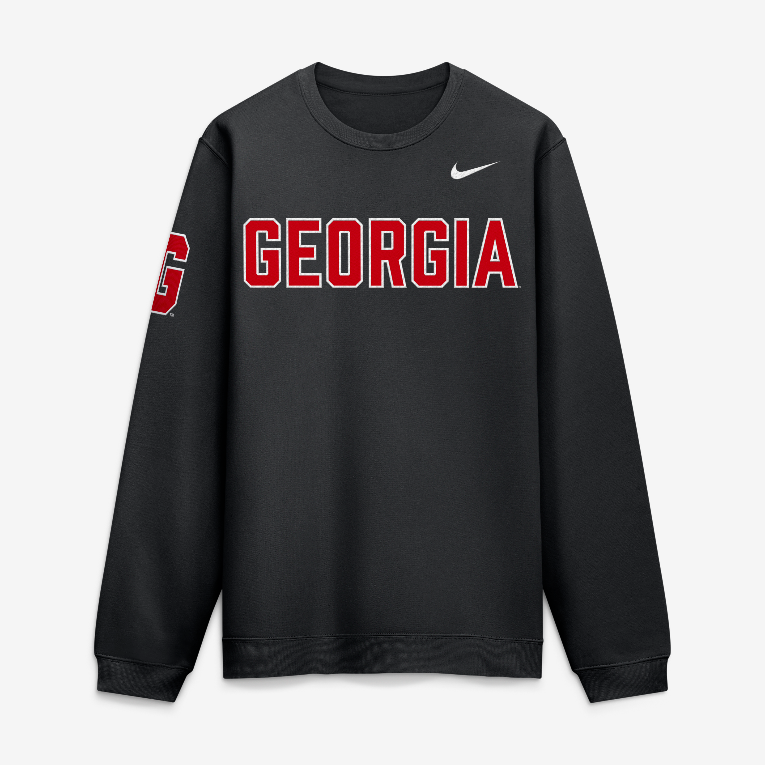 Men's Nike Black Georgia Bulldogs 2026 Sideline Club Sweatshirt