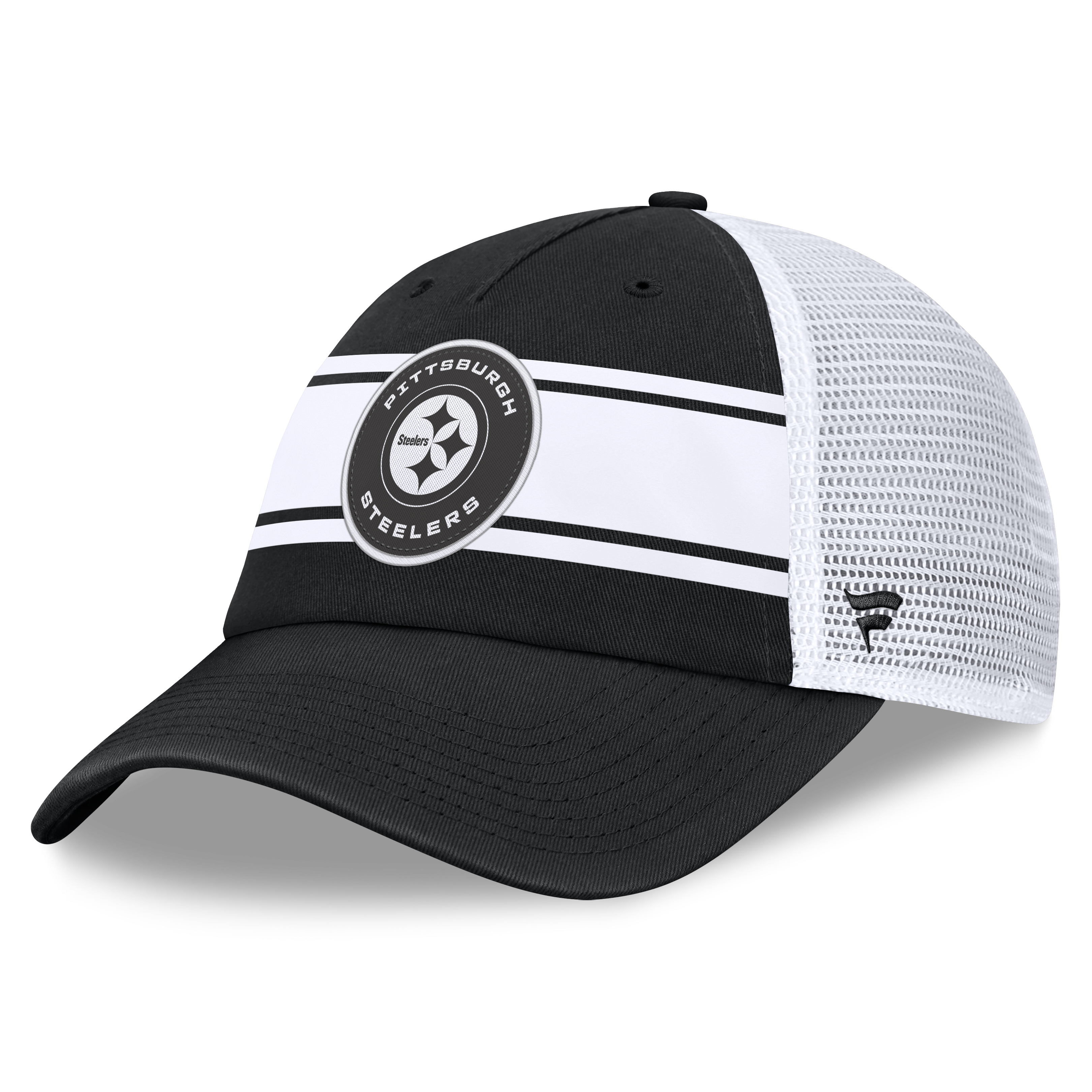 Men's Fanatics Black Pittsburgh Steelers Muddle Trucker Adjustable Hat