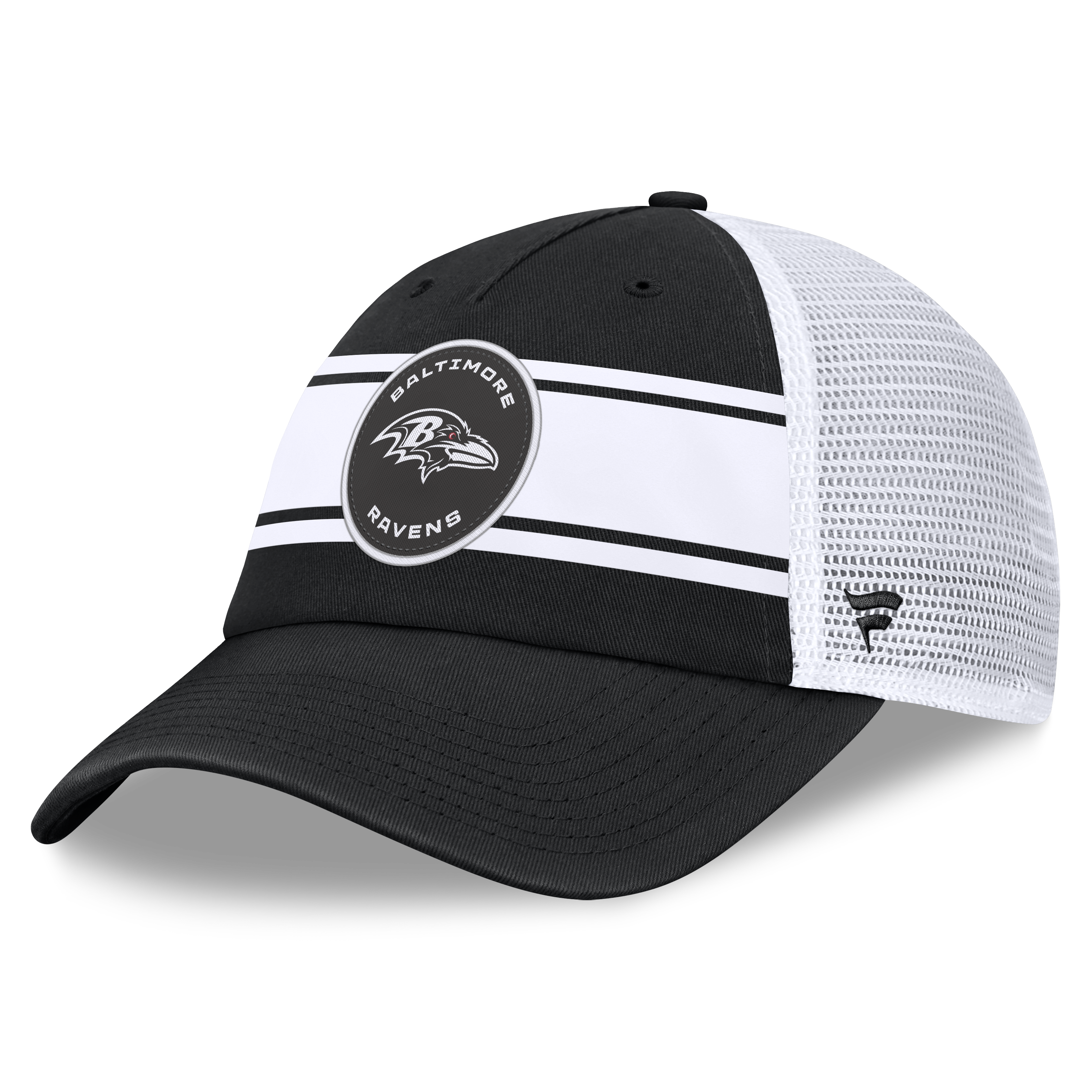 Men's Fanatics Black Baltimore Ravens Muddle Trucker Adjustable Hat