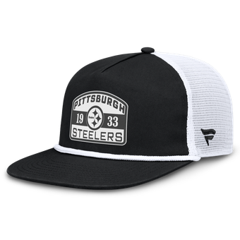 Men's Fanatics Black/White Pittsburgh Steelers Guidepost Golfer Adjustable Hat