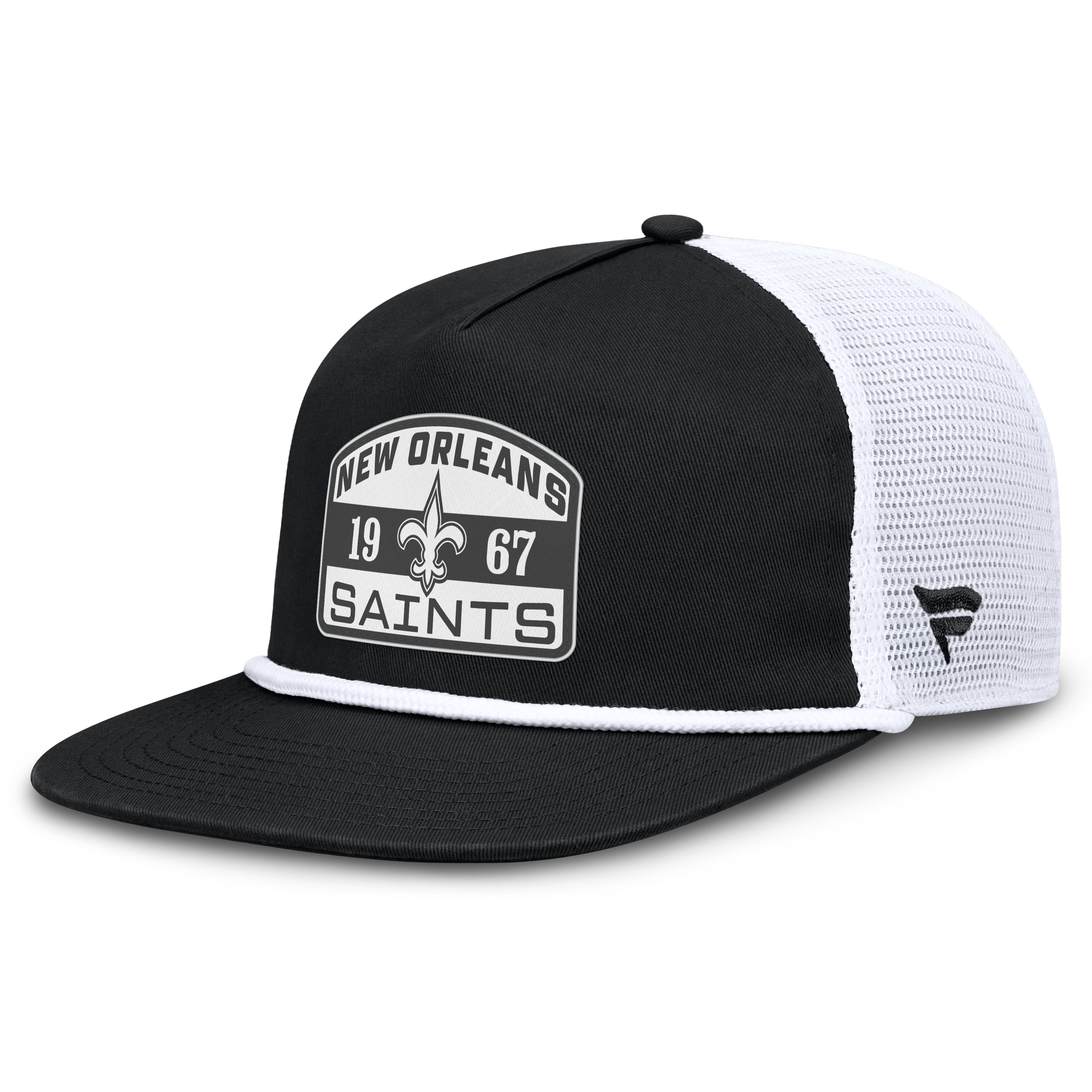 Men's Fanatics Black/White New Orleans Saints Guidepost Golfer Adjustable Hat