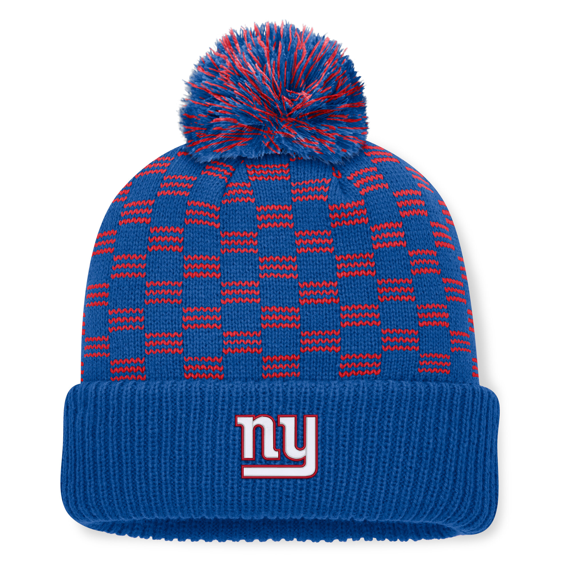 Women's Fanatics Royal New York Giants Relic Cuffed Knit Hat with Pom