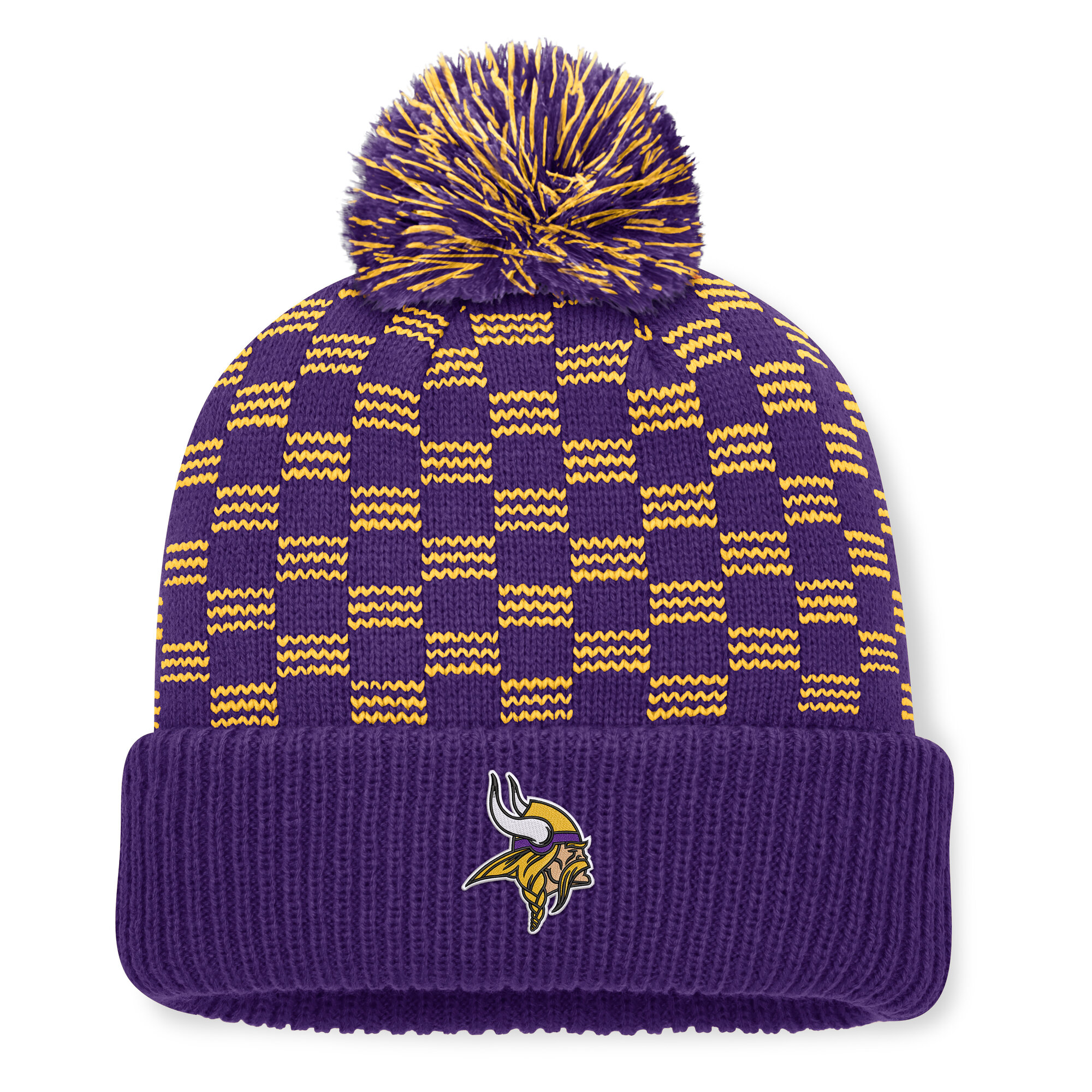 Women's Fanatics Purple Minnesota Vikings Relic Cuffed Knit Hat with Pom