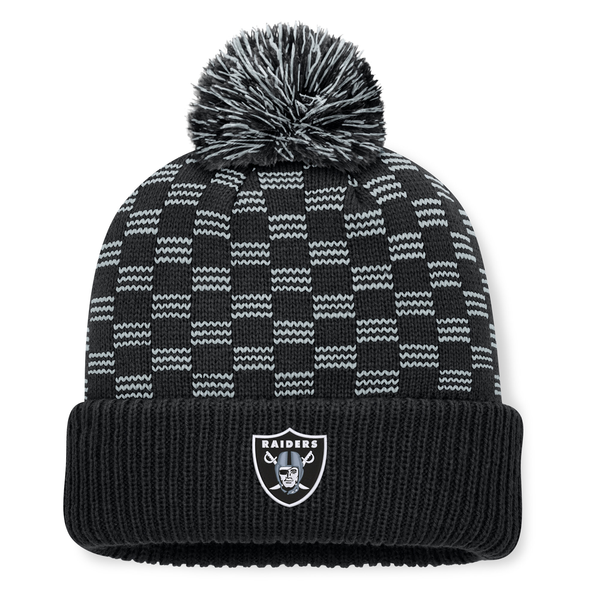 Women's Fanatics  Black Las Vegas Raiders Relic Cuffed Knit Hat with Pom