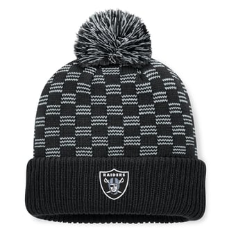 Women's Fanatics  Black Las Vegas Raiders Relic Cuffed Knit Hat with Pom