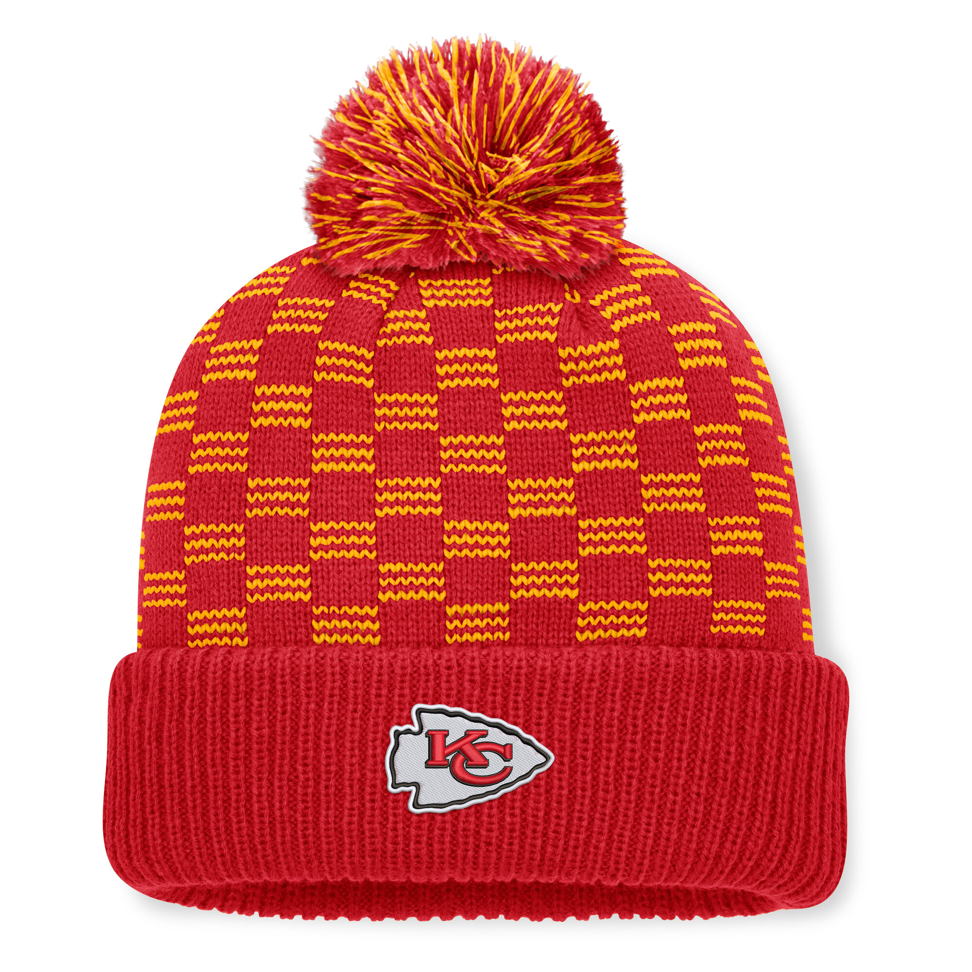 Women's Fanatics  Red Kansas City Chiefs Relic Cuffed Knit Hat with Pom