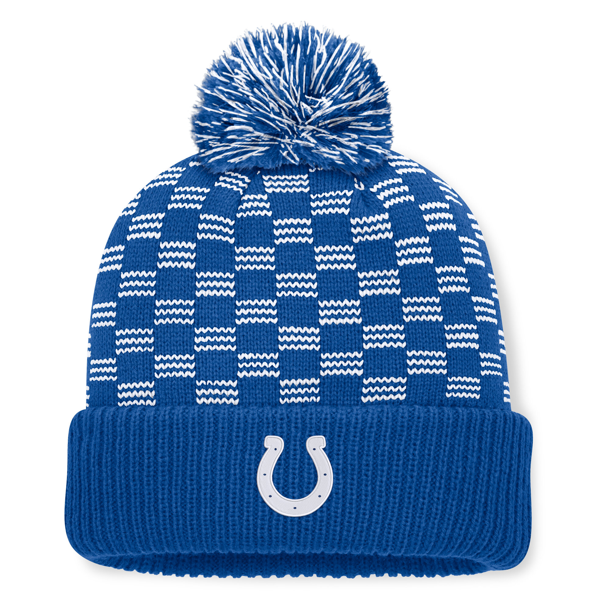 Women's Fanatics  Royal Indianapolis Colts Relic Cuffed Knit Hat with Pom