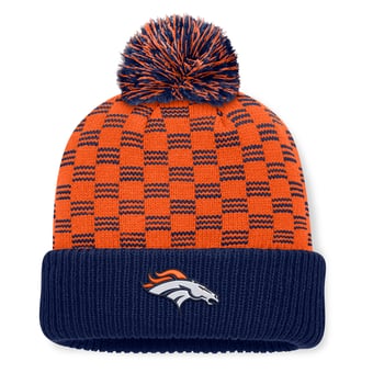 Women's Fanatics  Navy Denver Broncos Relic Cuffed Knit Hat with Pom