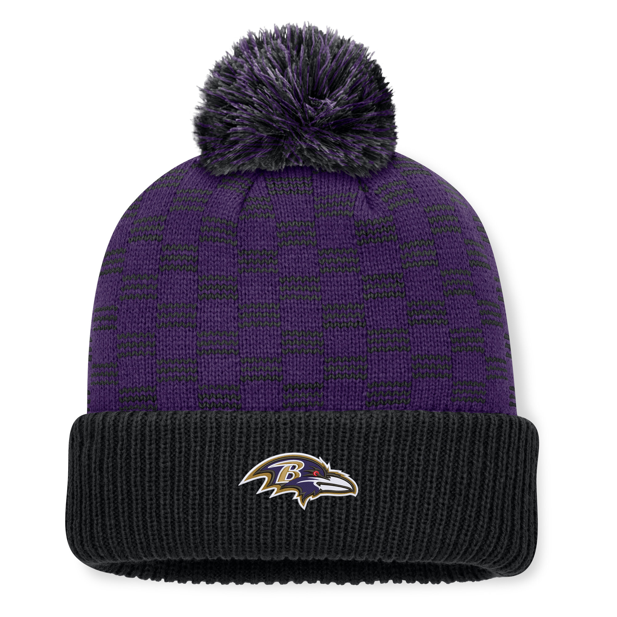 Women's Fanatics Black Baltimore Ravens Relic Cuffed Knit Hat with Pom
