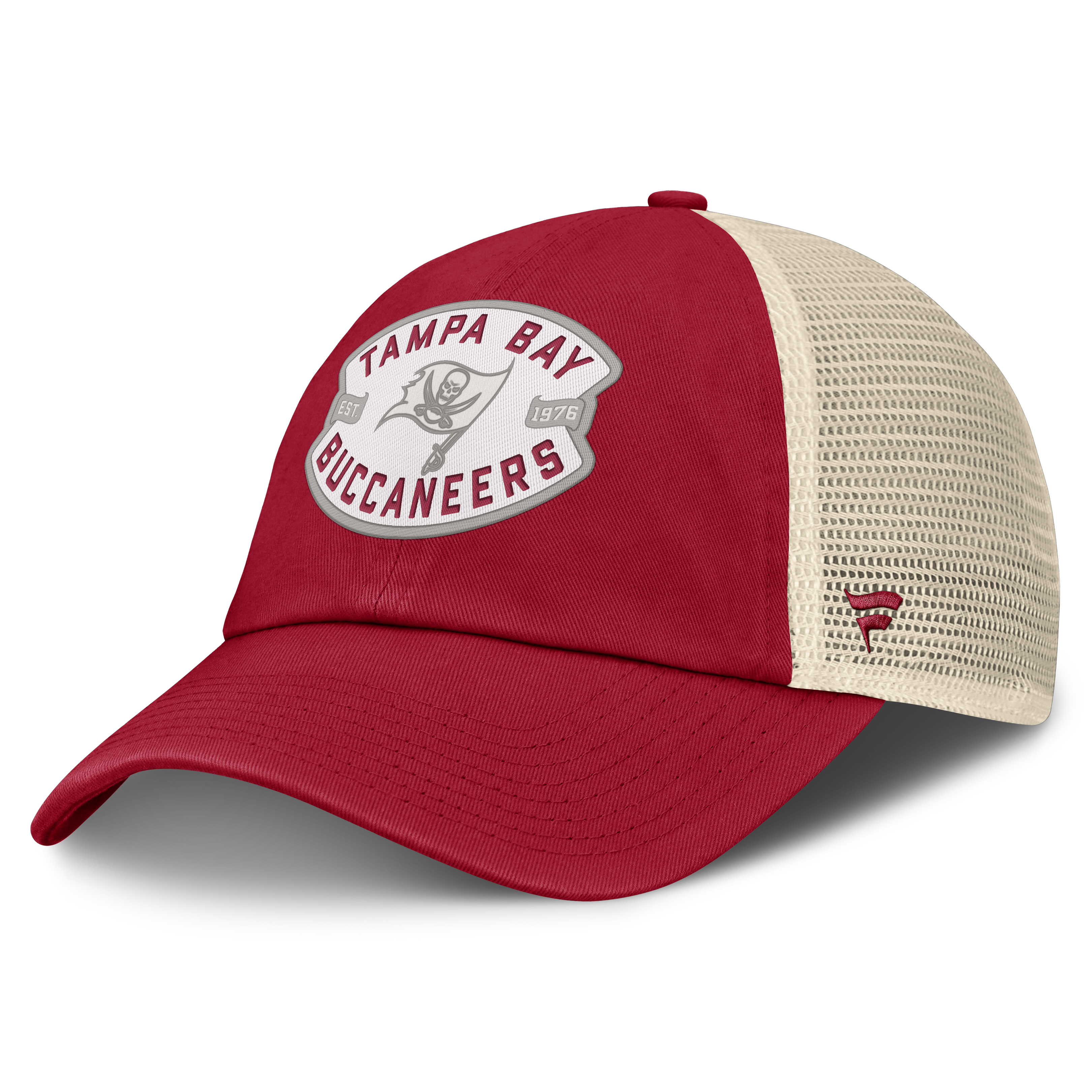 Men's Fanatics Red Tampa Bay Buccaneers Placard Trucker Adjustable Hat