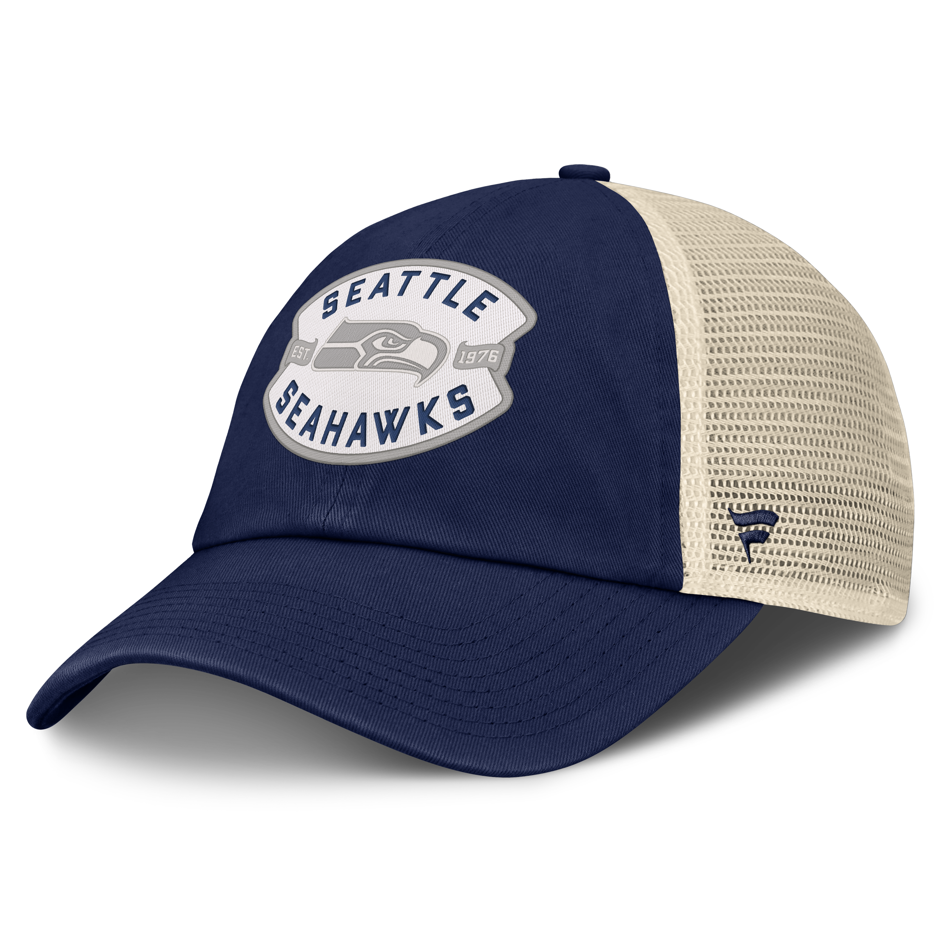 Men's Fanatics College Navy Seattle Seahawks Placard Trucker Adjustable Hat