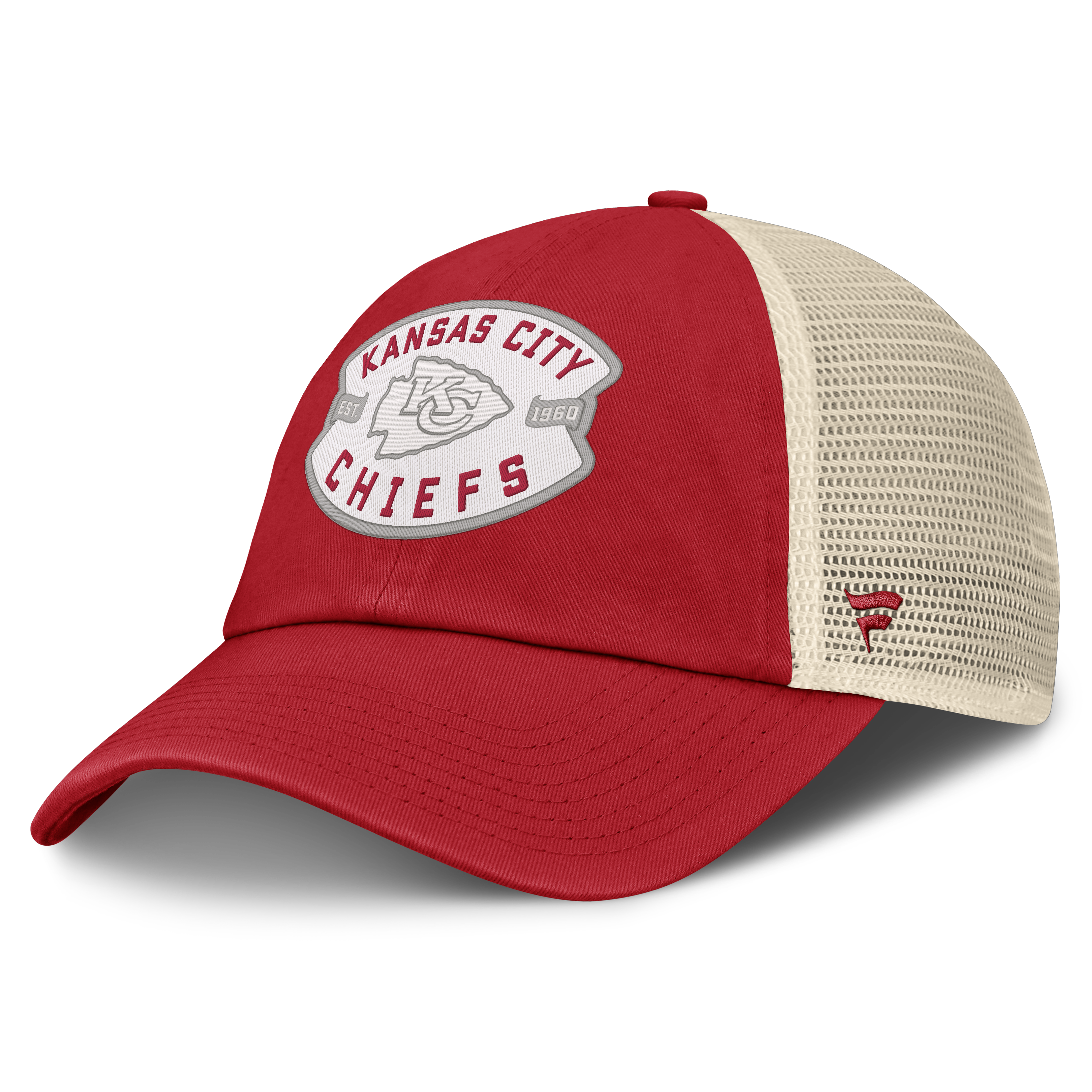 Men's Fanatics Red Kansas City Chiefs Placard Trucker Adjustable Hat