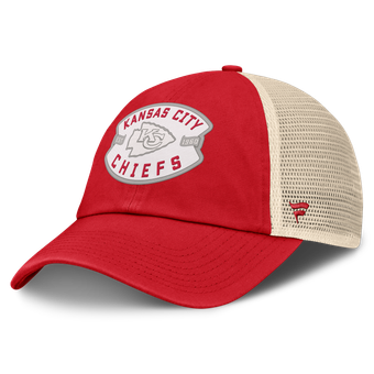 Men's Fanatics Red Kansas City Chiefs Placard Trucker Adjustable Hat
