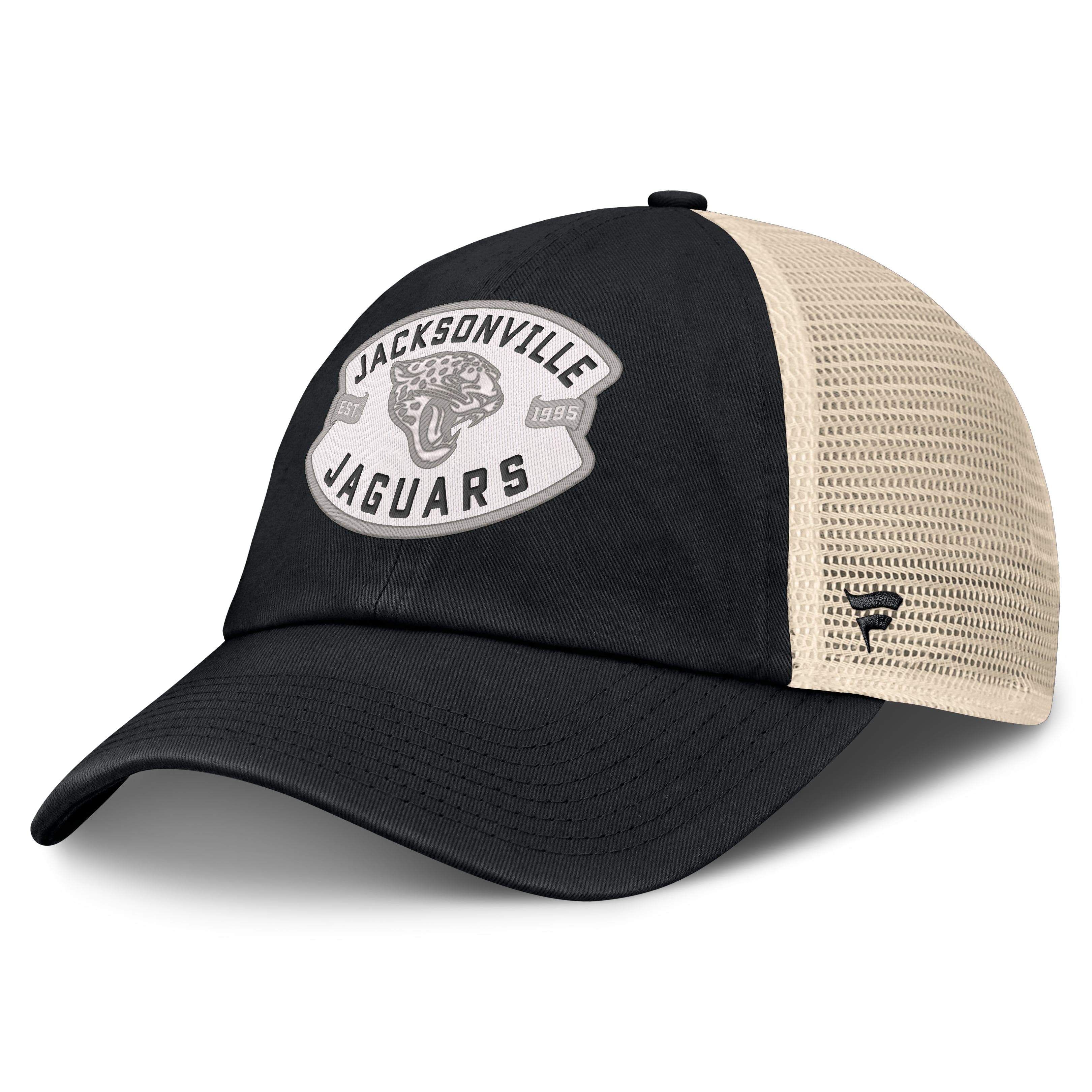 Men's Fanatics Black Jacksonville Jaguars Placard Trucker Adjustable Hat