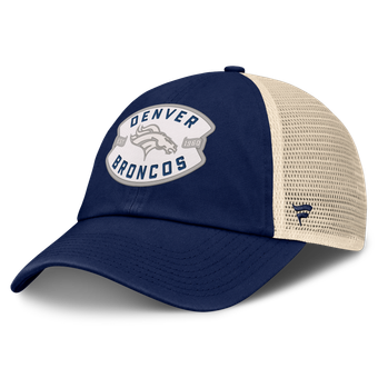 Men's Fanatics Navy Denver Broncos Placard Trucker Adjustable Hat