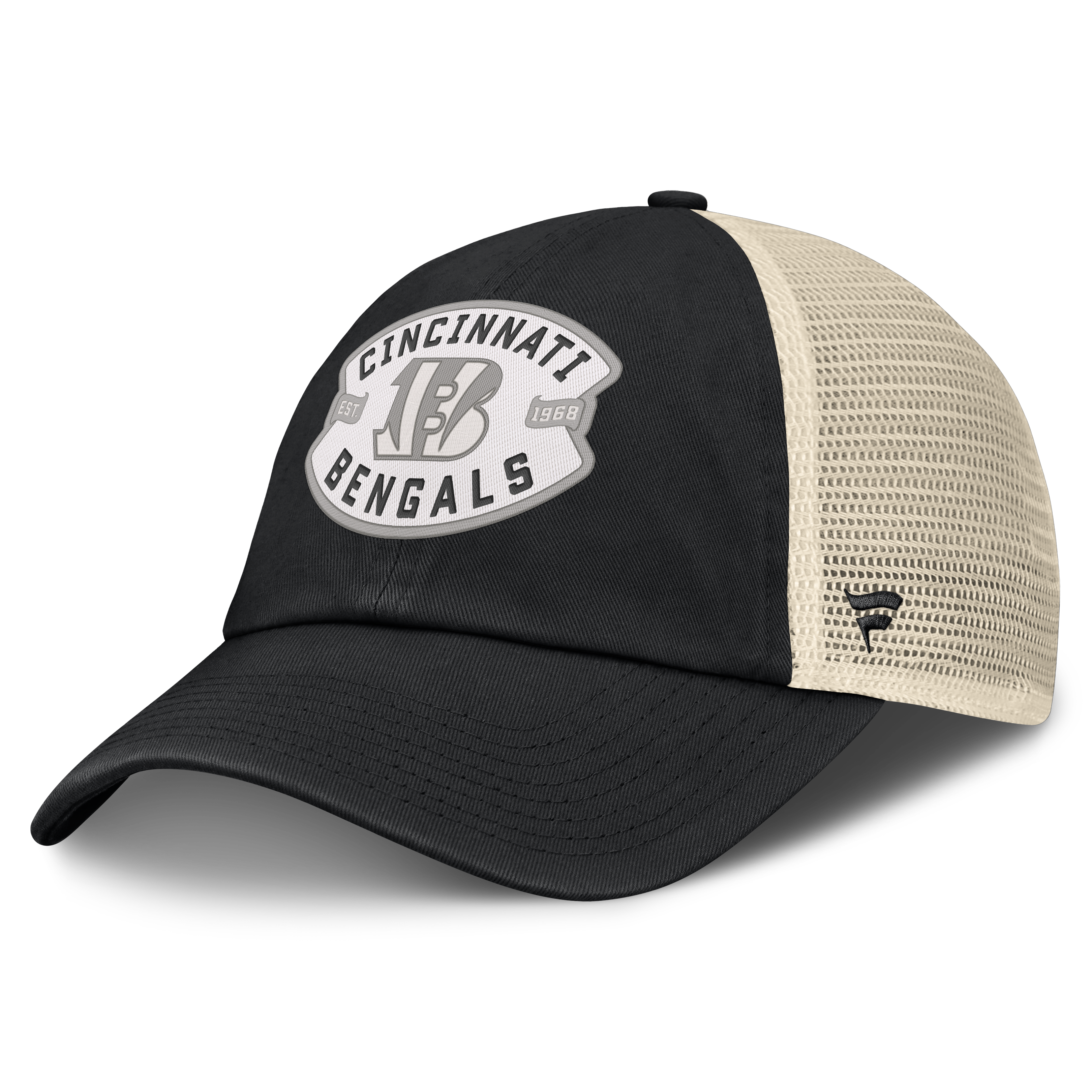 Men's Fanatics Black Cincinnati Bengals Placard Trucker Adjustable Hat