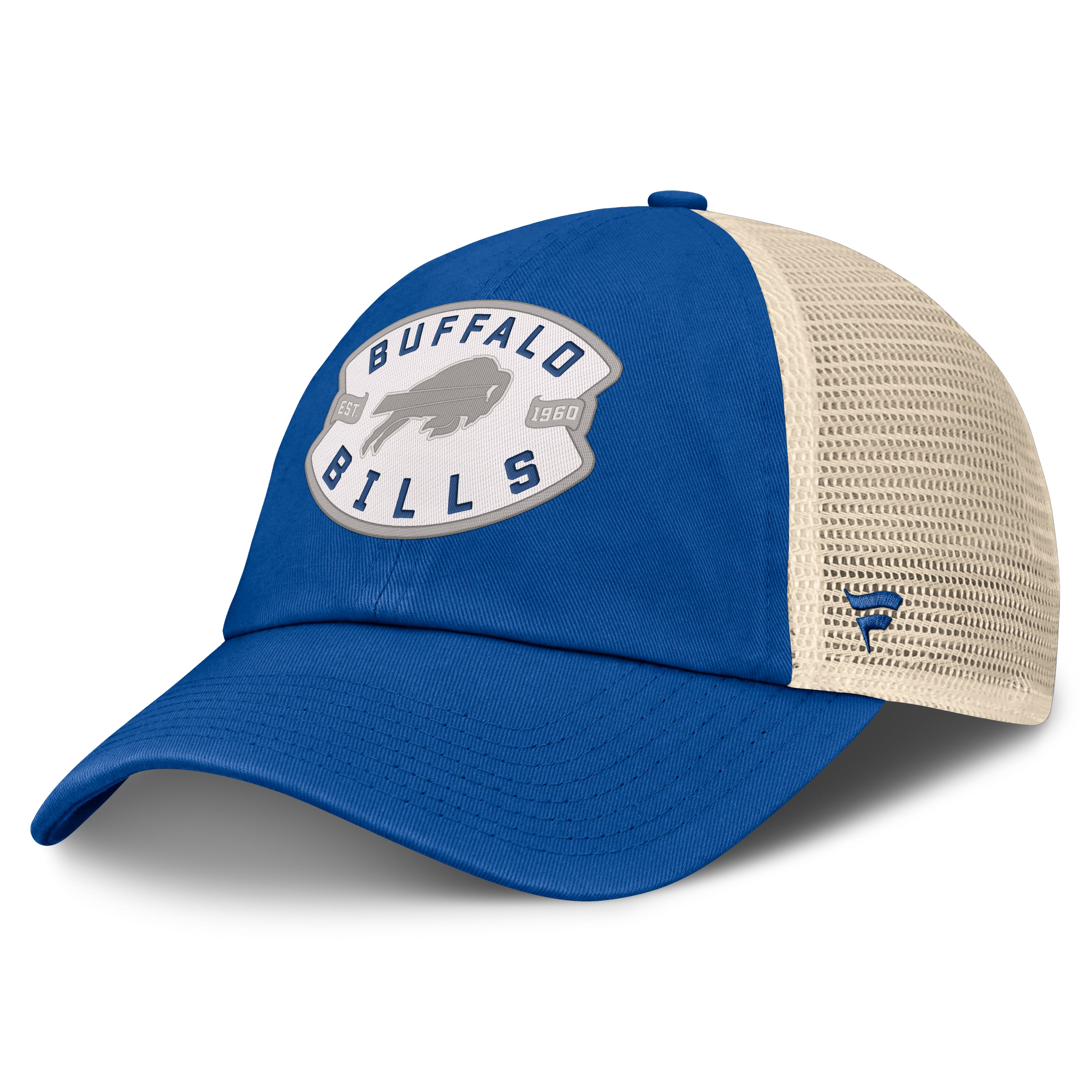 Men's Fanatics Royal Buffalo Bills Placard Trucker Adjustable Hat