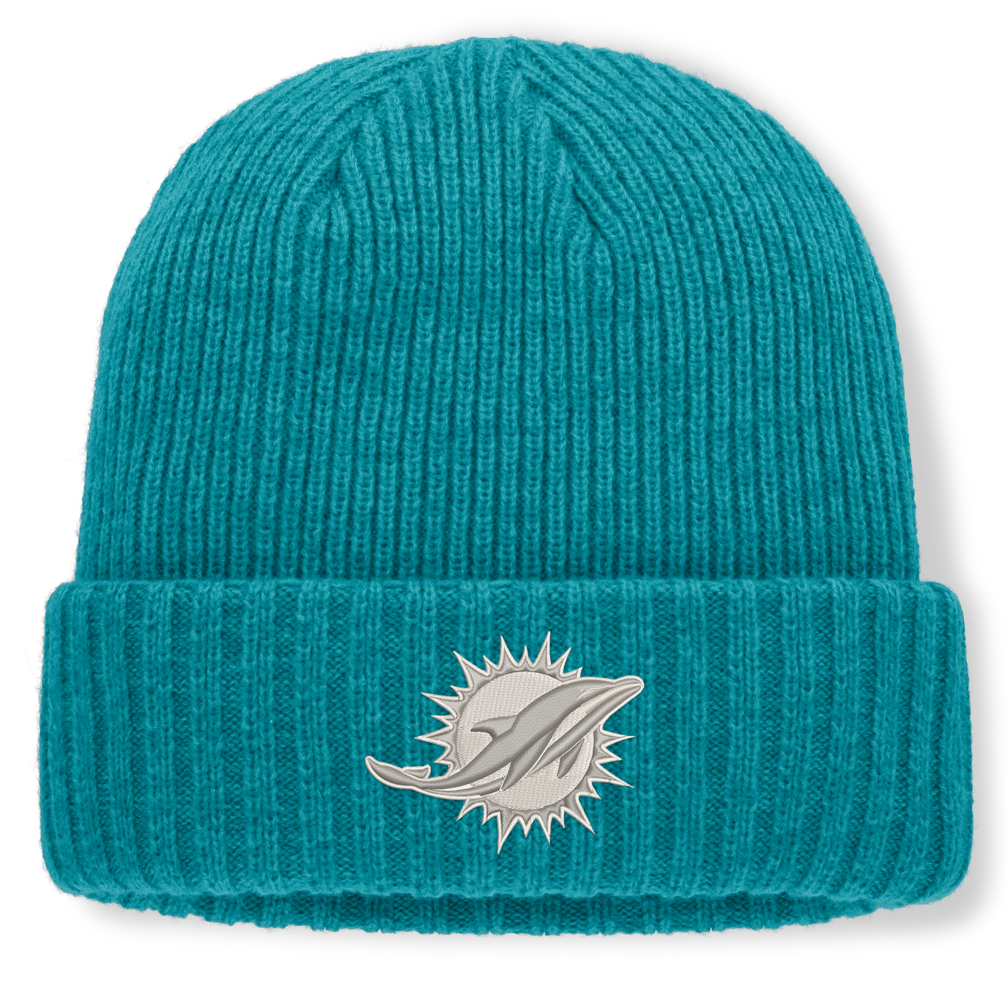 Men's Fanatics Heather Aqua Miami Dolphins Cabin Cuffed Knit Hat