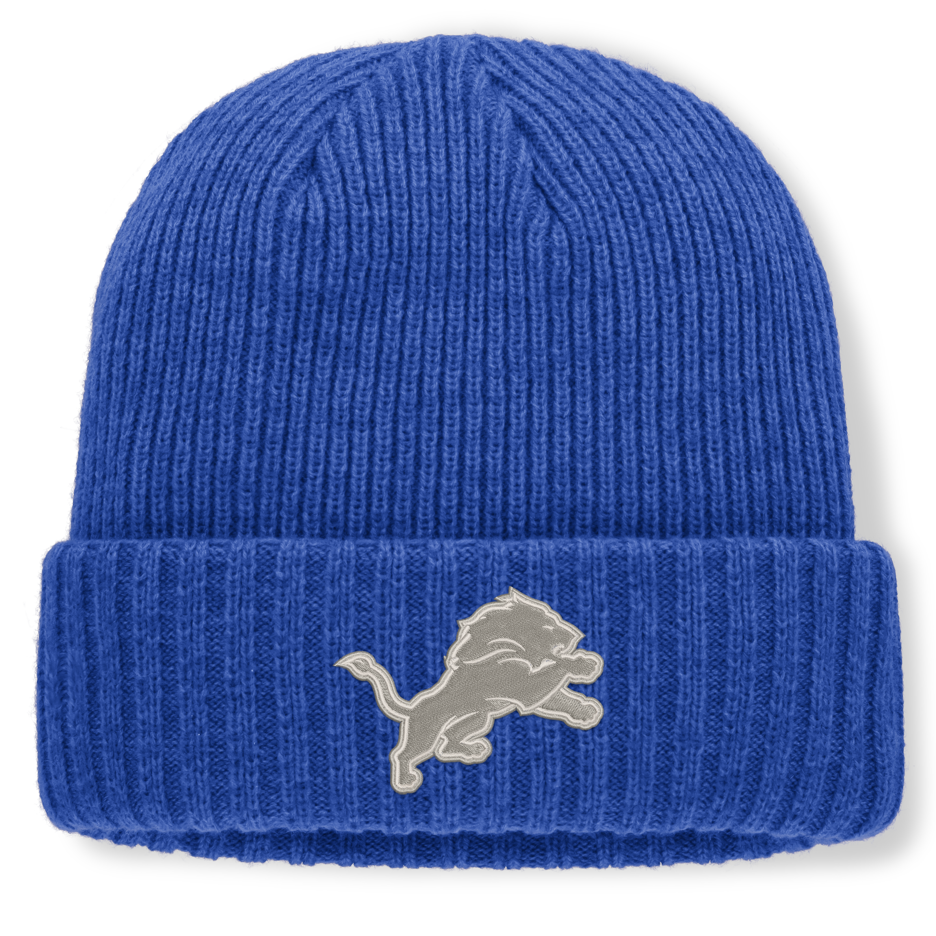 Men's Fanatics Heather Blue Detroit Lions Cabin Cuffed Knit Hat
