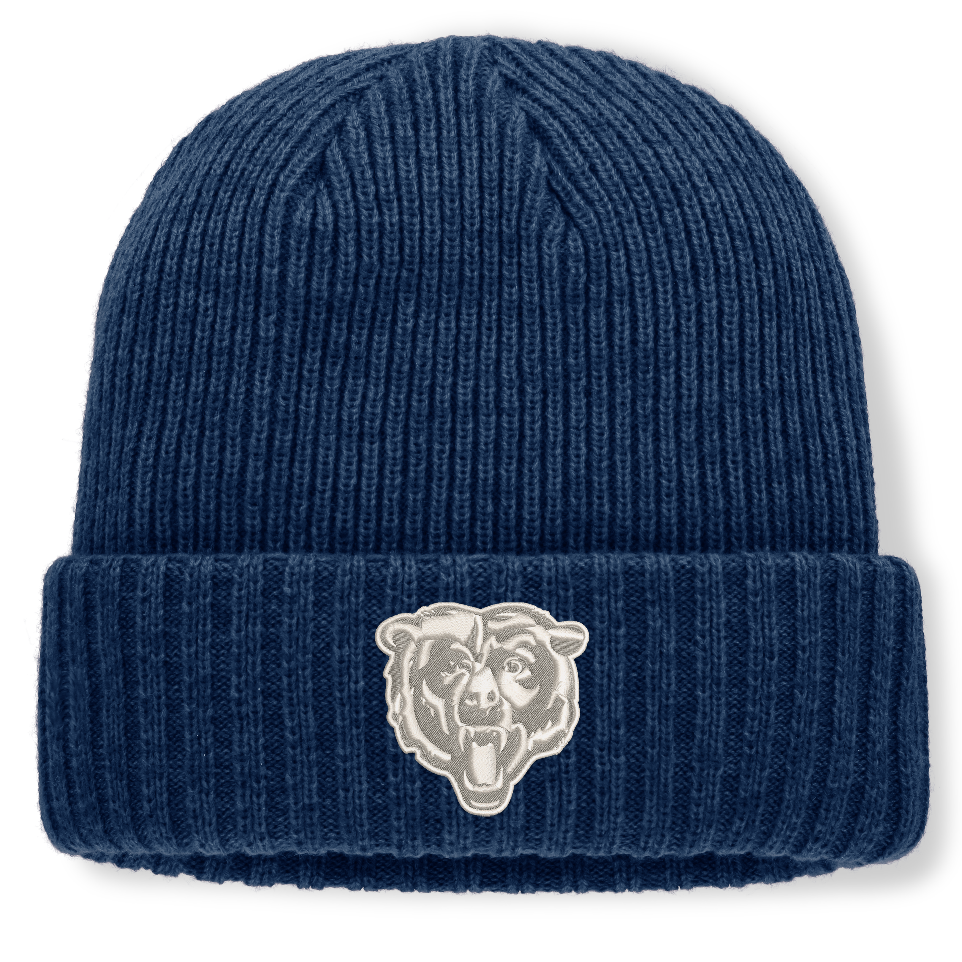 Men's Fanatics Heather Navy Chicago Bears Cabin Cuffed Knit Hat