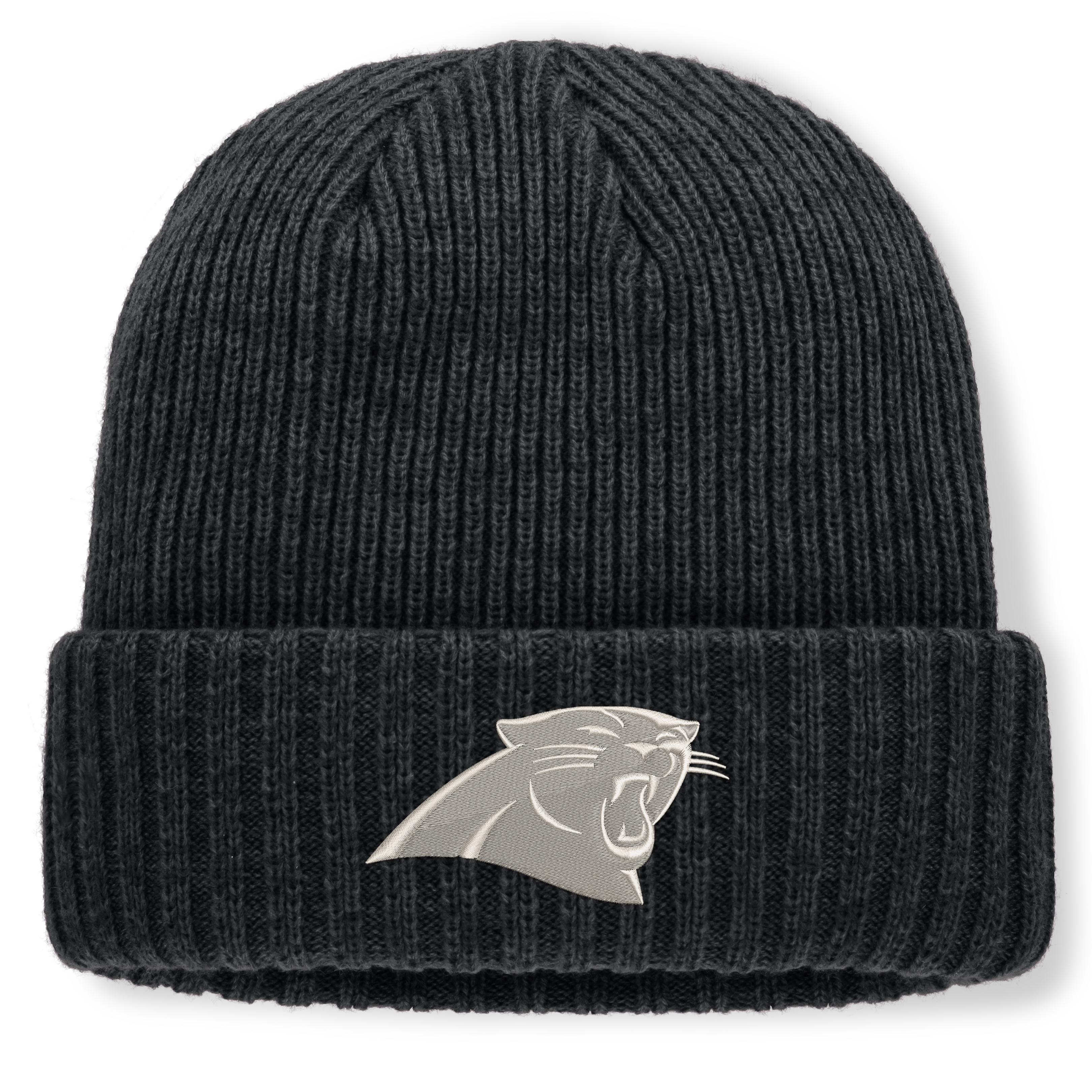 Men's Fanatics Heather Black Carolina Panthers Cabin Cuffed Knit Hat
