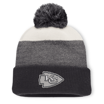 Men's Fanatics Charcoal/Gray Kansas City Chiefs Cuffed Knit Hat with Pom