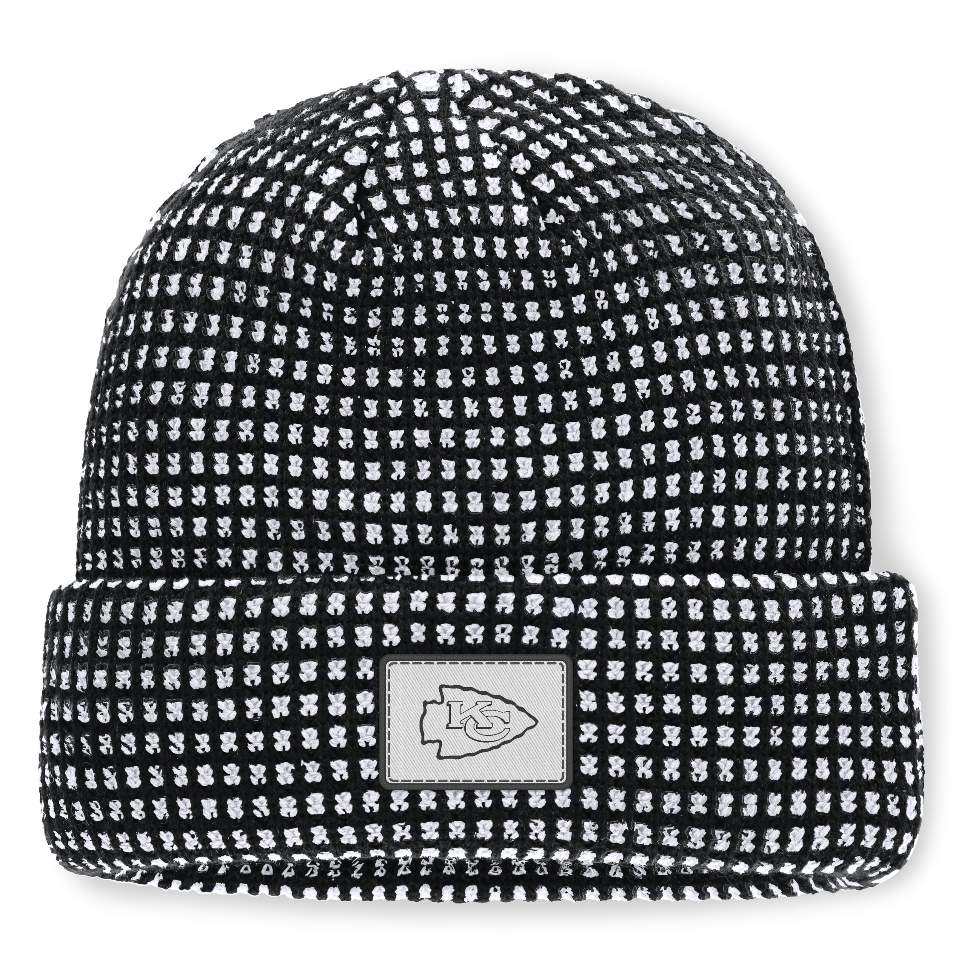 Men's Fanatics Black/White Kansas City Chiefs Scheme Cuffed Knit Hat