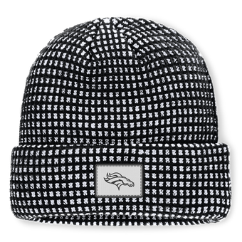 Men's Fanatics Black/White Denver Broncos Scheme Cuffed Knit Hat