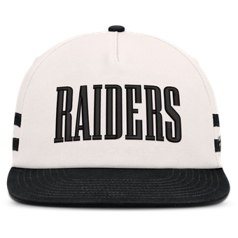 Men's Fanatics Cream/Black Las Vegas Raiders Heritage Doubleback Golfer Adjustable Hat