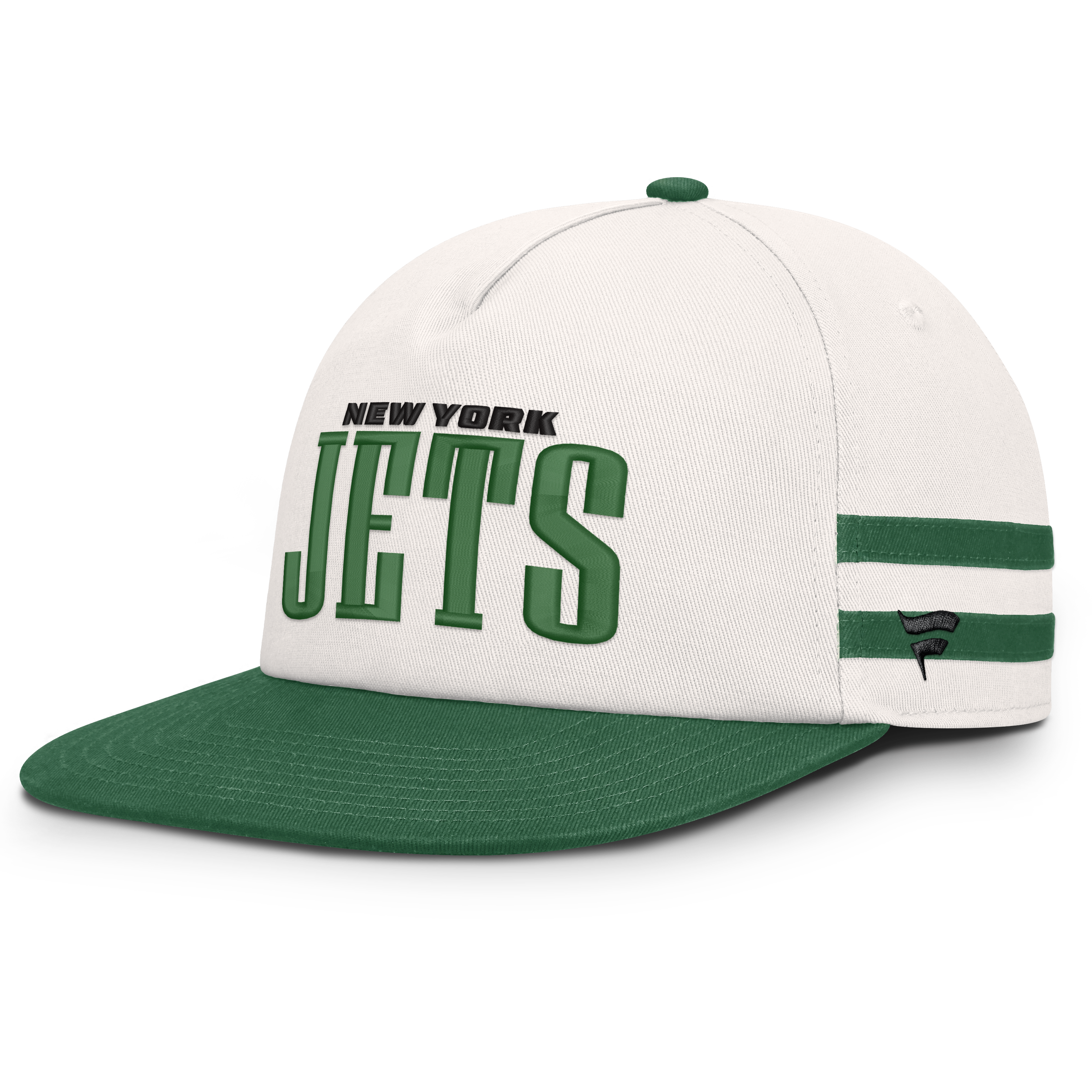 Men's Fanatics Cream/Kelly Green New York Jets Heritage Doubleback Golfer Adjustable Hat