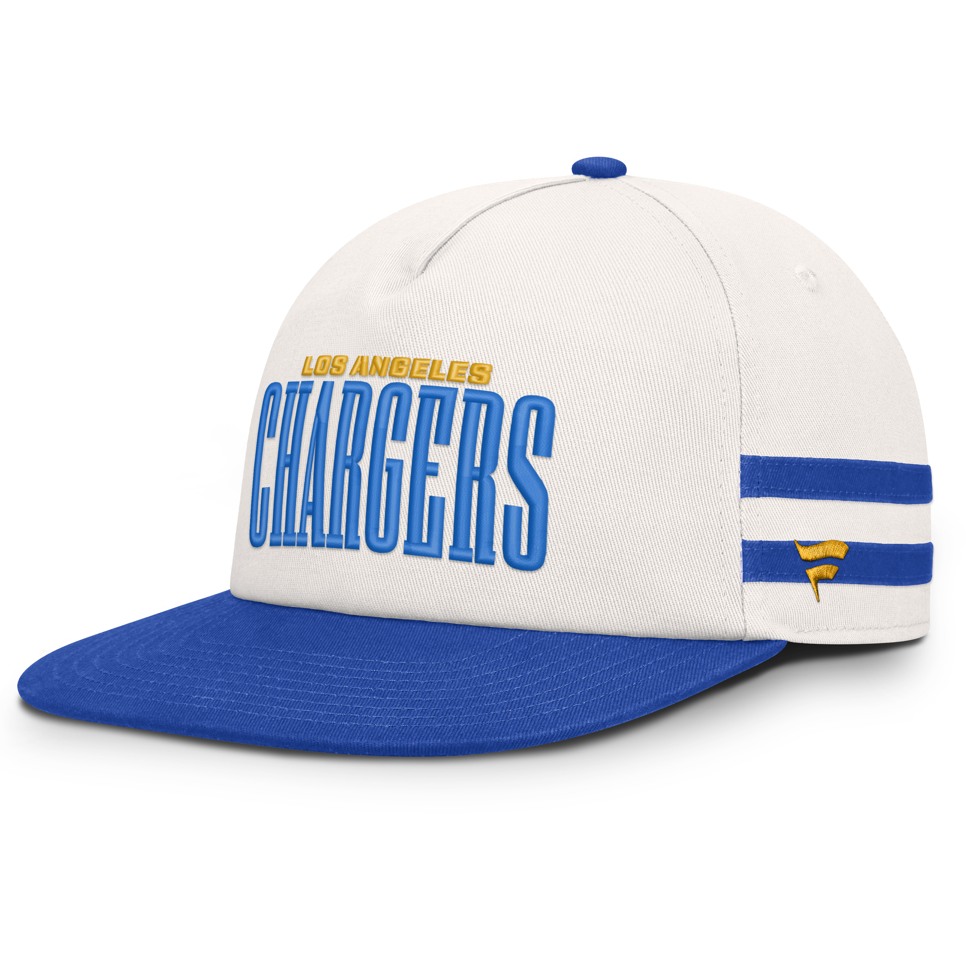 Men's Fanatics Cream/Royal Los Angeles Chargers Heritage Doubleback Golfer Adjustable Hat