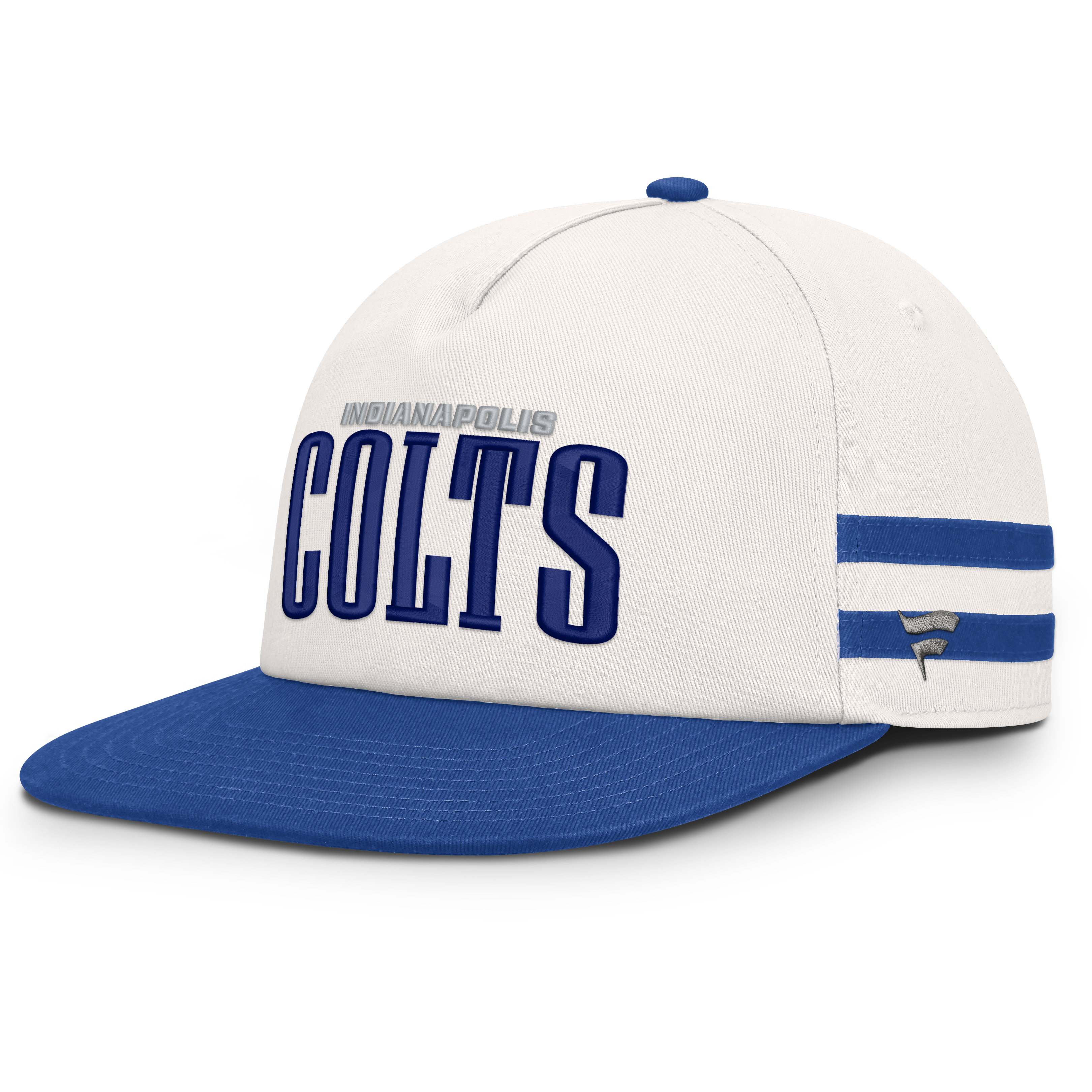 Men's Fanatics Cream/Royal Indianapolis Colts Heritage Doubleback Golfer Adjustable Hat