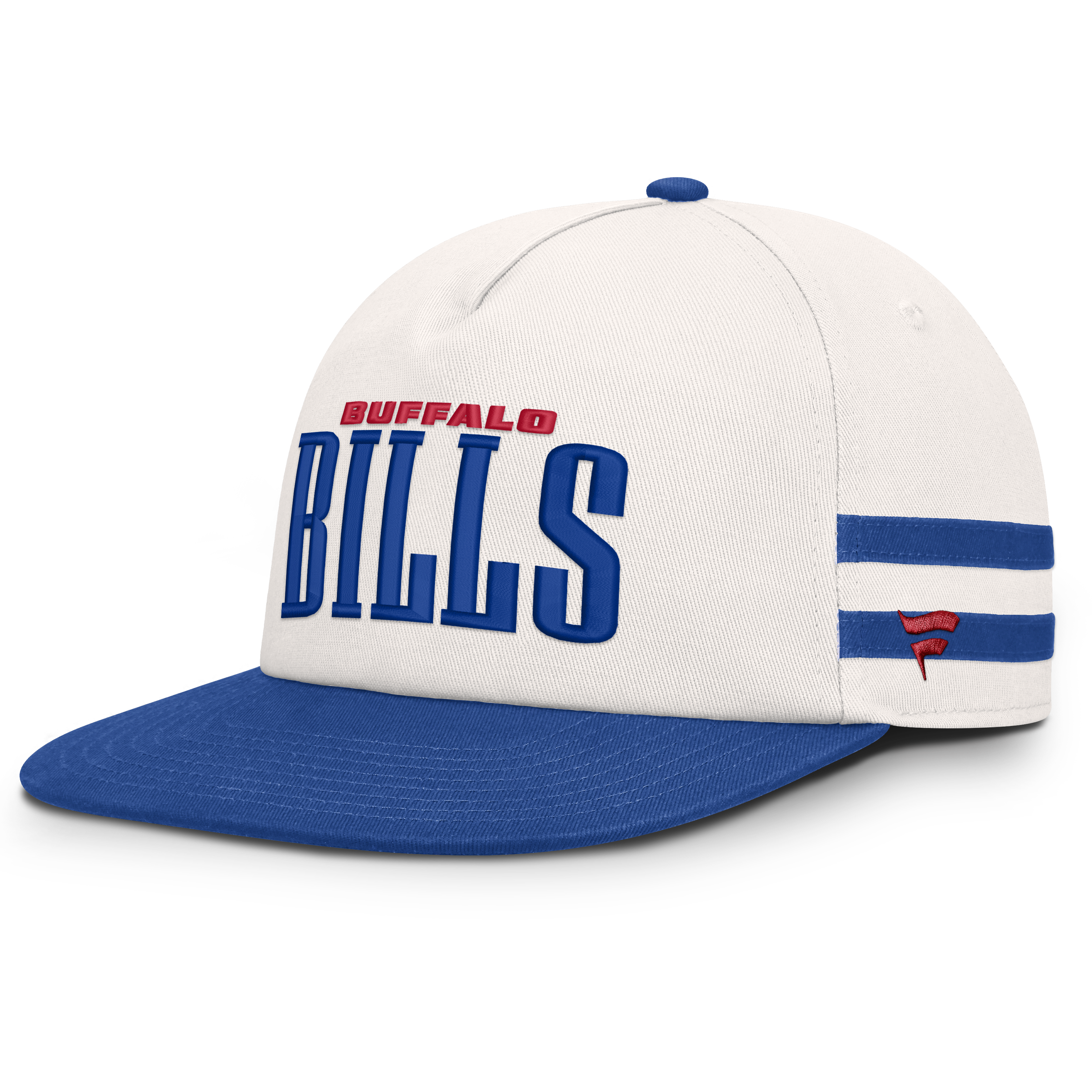 Men's Fanatics Cream/Royal Buffalo Bills Heritage Doubleback Golfer Adjustable Hat