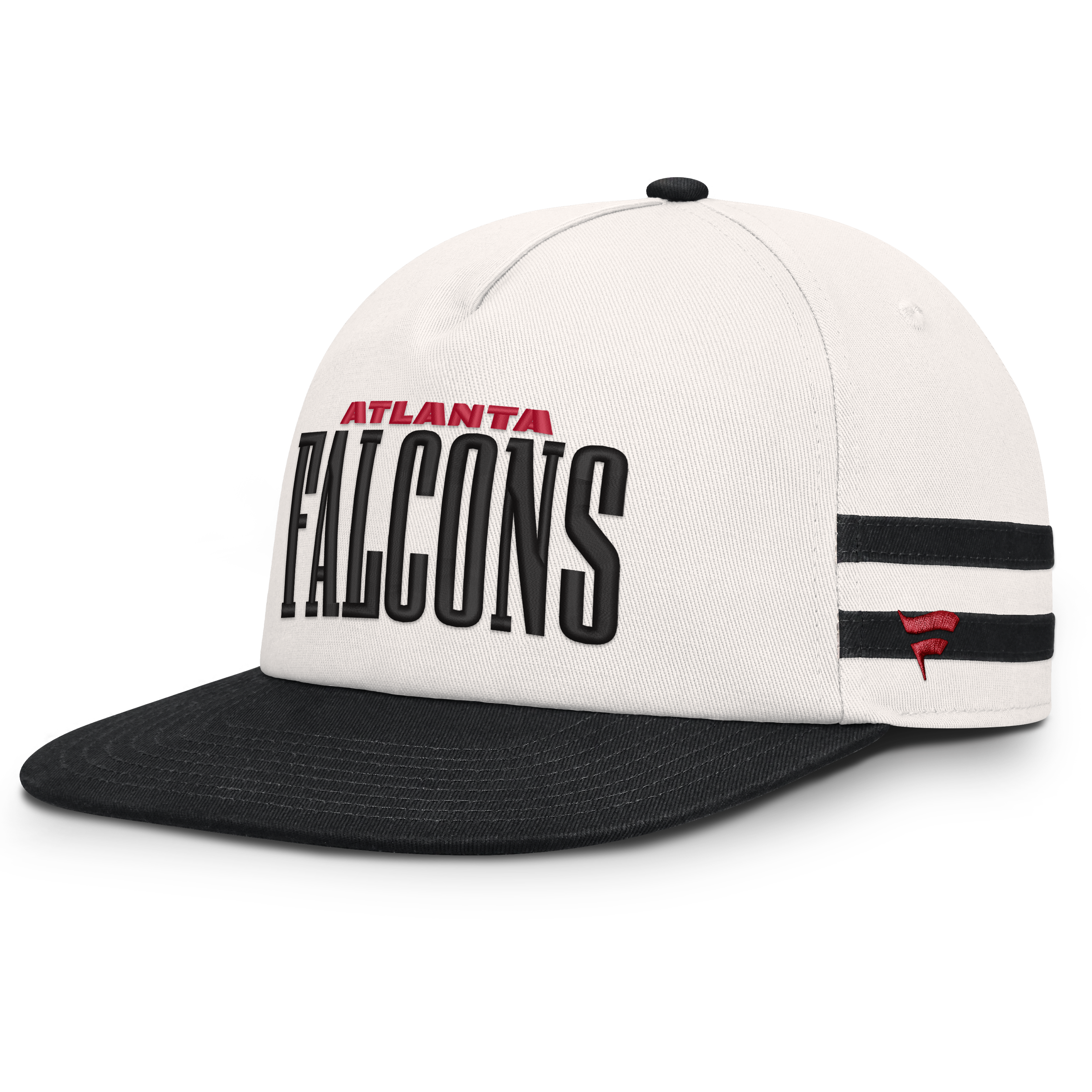 Men's Fanatics Cream/Black Atlanta Falcons Heritage Doubleback Golfer Adjustable Hat