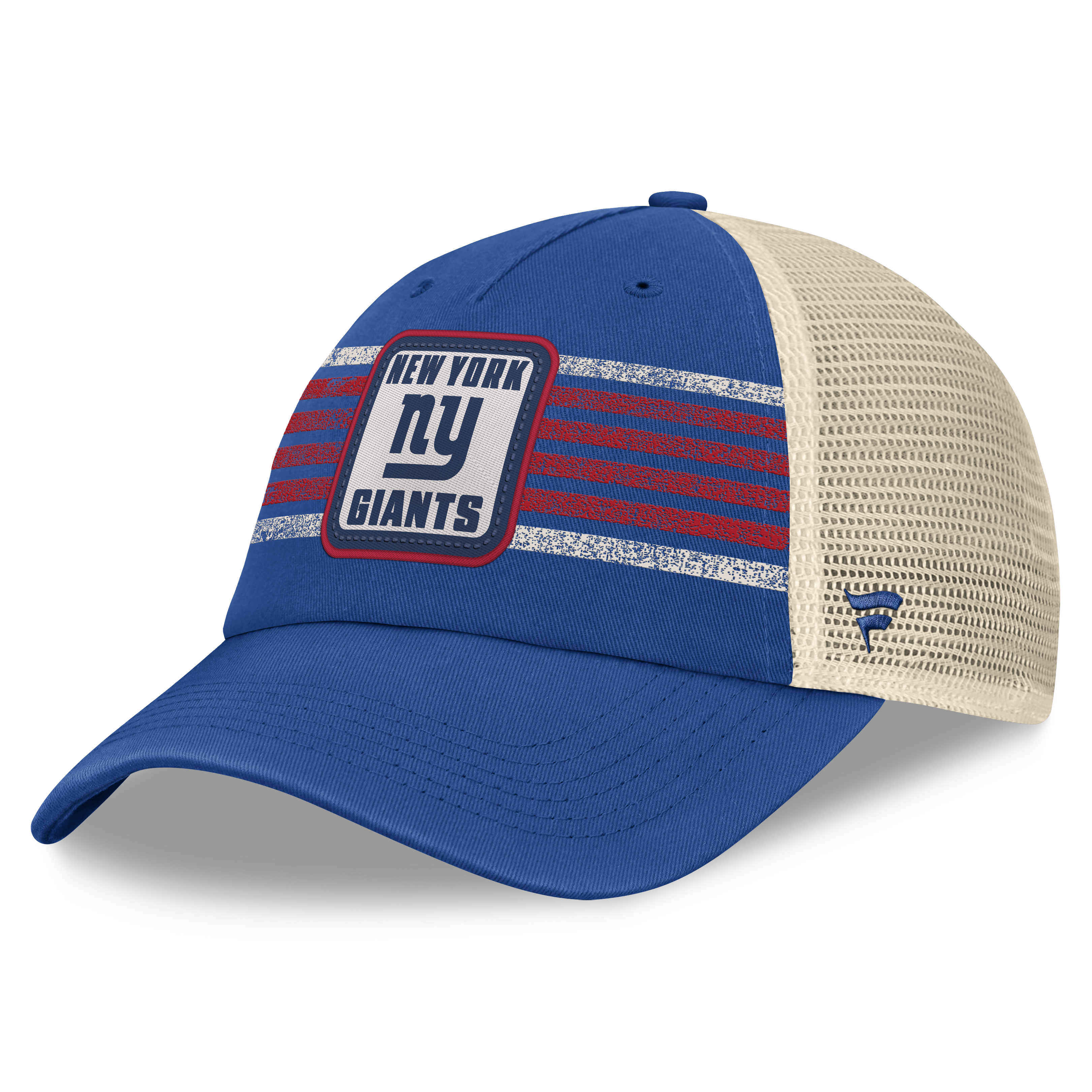 Men's Fanatics Royal New York Giants Heritage Logo Waggle Unstructured Trucker Hat