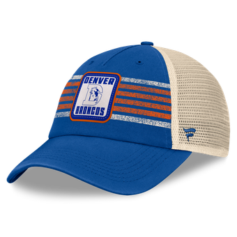 Men's Fanatics  Royal Denver Broncos Heritage Logo Waggle Unstructured Trucker Hat