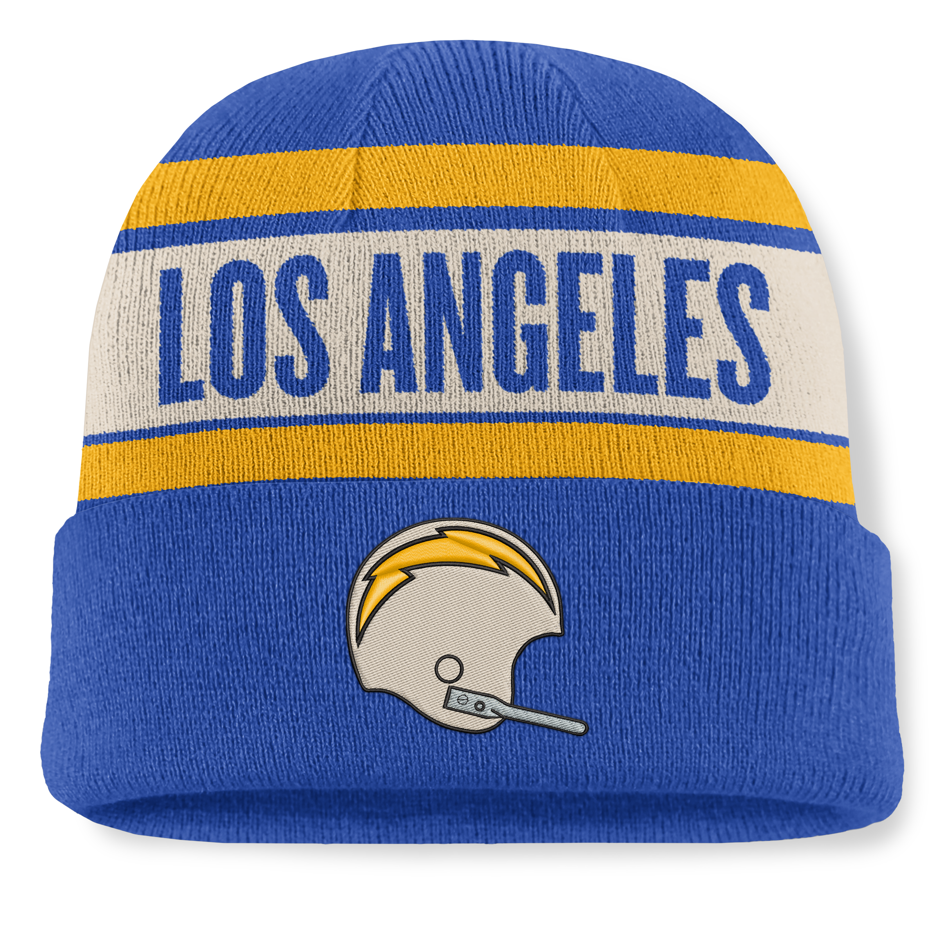 Men's Fanatics Royal Los Angeles Chargers Chip Pass Cuffed Knit Hat