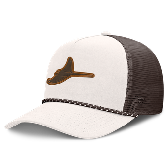 Men's Fanatics Cream/Brown Tampa Bay Rays Level Up Bronco Adjustable Trucker Hat