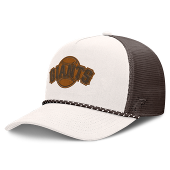 Men's Fanatics Cream/Brown San Francisco Giants Level Up Bronco Adjustable Trucker Hat