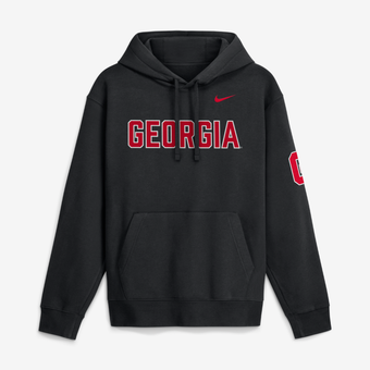Men's Nike  Black Georgia Bulldogs 2026 Sideline Club Fleece Hoodie